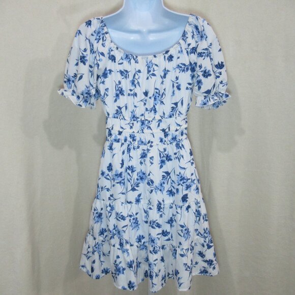 Hint of Blush Floral Puff-Sleeve Dress | Size S - Picture 3 of 11
